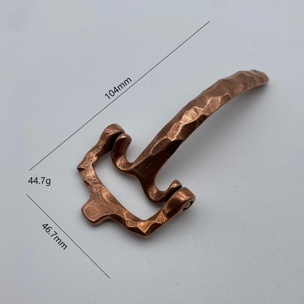 Hammered Copper Belt Hardware Set,Vintage Style Buckle, Tongue Buckle, Keeper & Strap End for Leather Craft