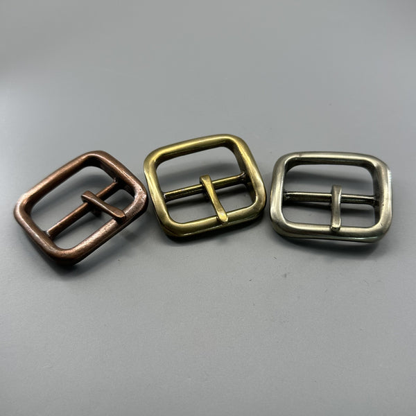 Red Copper Brass Silver Buckle Square Buckle Cowboy Leather Belt Fastener Buckle