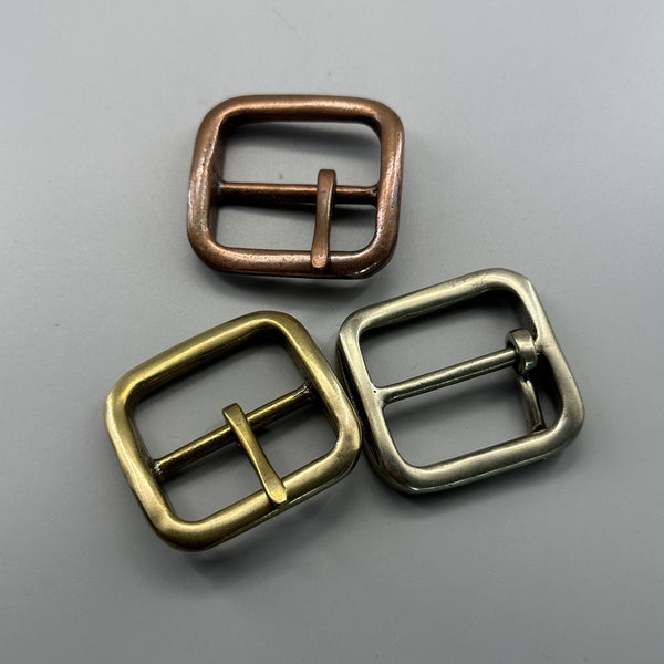 Red Copper Brass Silver Buckle Square Buckle Cowboy Leather Belt Fastener Buckle