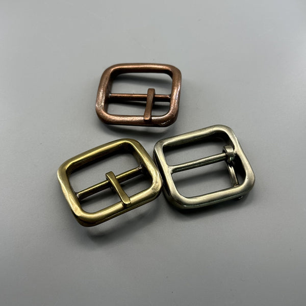 Red Copper Brass Silver Buckle Square Buckle Cowboy Leather Belt Fastener Buckle