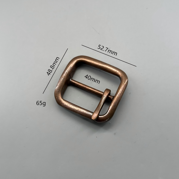 Red Copper Brass Silver Buckle Square Buckle Cowboy Leather Belt Fastener Buckle