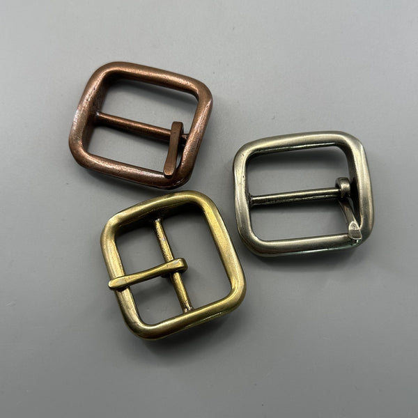 Red Copper Brass Silver Buckle Square Buckle Cowboy Leather Belt Fastener Buckle