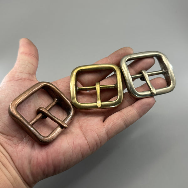Red Copper Brass Silver Buckle Square Buckle Cowboy Leather Belt Fastener Buckle