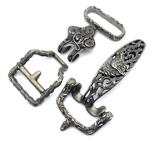 Horse Design Buckle Littleton Cavalry Buckle Cowboy Outfit Belt Buckle