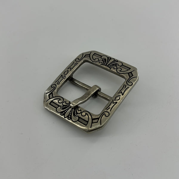 Retro Pin Buckle Vintage Brass Buckle for Leather Belts Flower Design Buckles