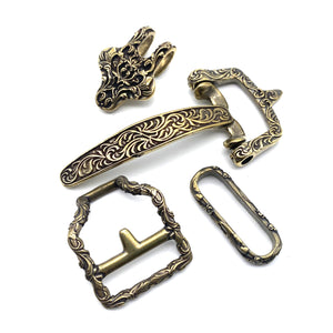 Unique Brass Buckle Littleton Cavalry Buckle Leather Bag Fasten Buckle