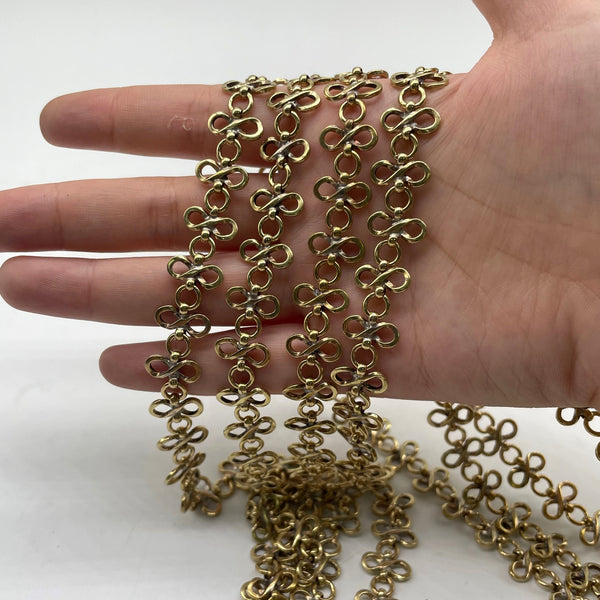 Antique Brass Double Link Chain - Rustic