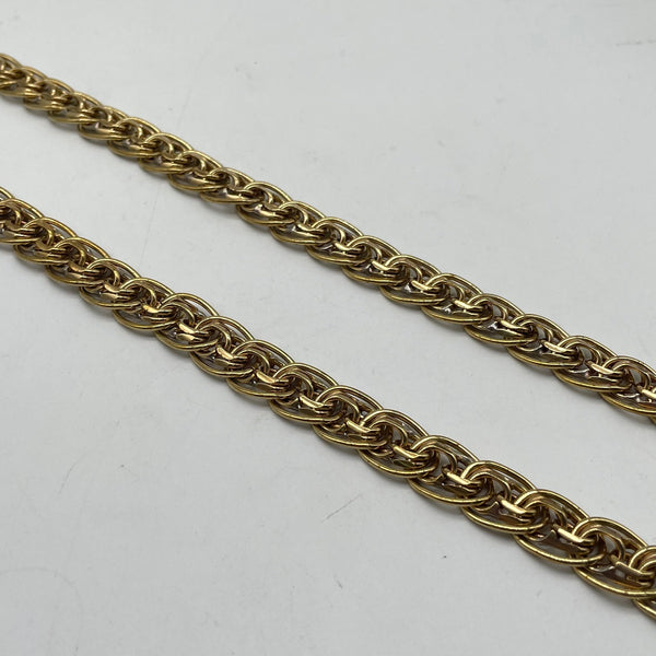 Vintage Brass Braided Twist Chain - Antique Boho Craft Supply