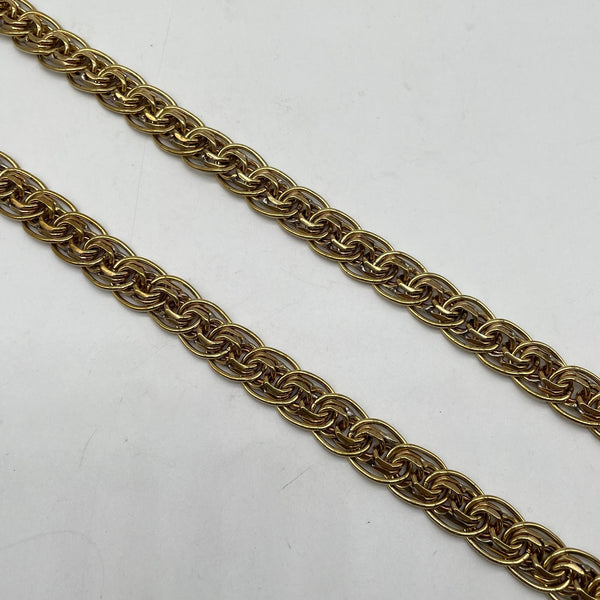 Vintage Brass Braided Twist Chain - Antique Boho Craft Supply