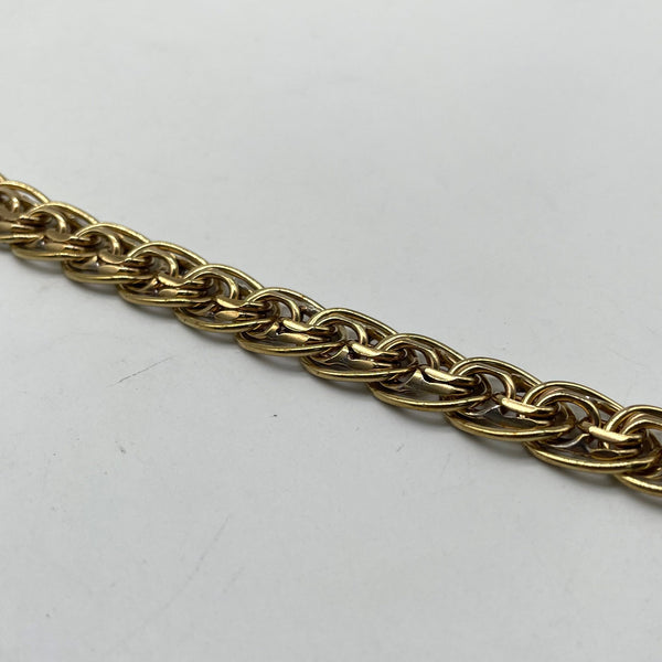 Vintage Brass Braided Twist Chain - Antique Boho Craft Supply