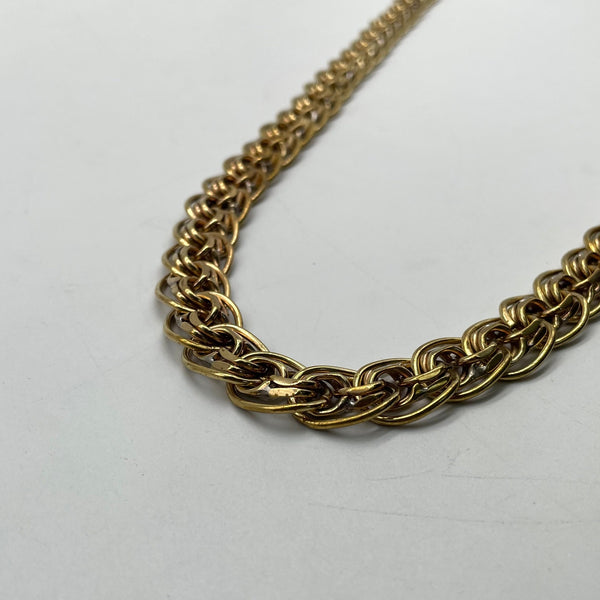 Vintage Brass Braided Twist Chain - Antique Boho Craft Supply