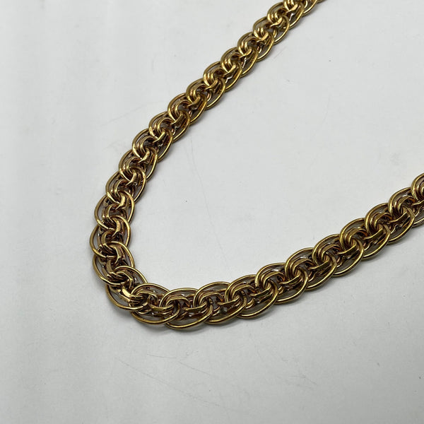 Vintage Brass Braided Twist Chain - Antique Boho Craft Supply