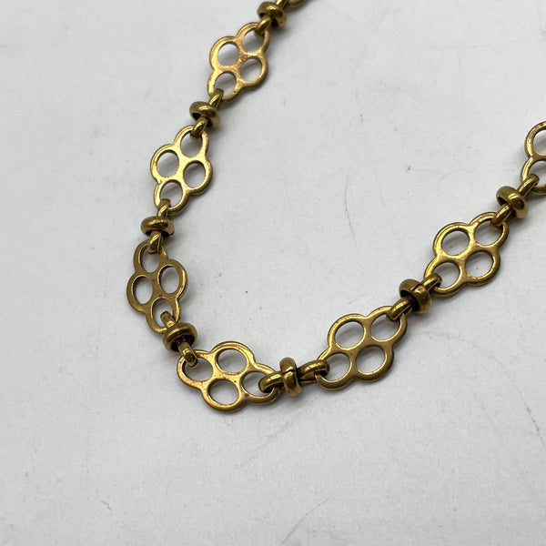 Retro Brass Flower Shape Chain - Rustic DIY Accessory Chain
