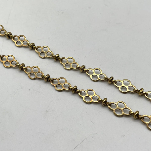 Retro Brass Flower Shape Chain - Rustic DIY Accessory Chain