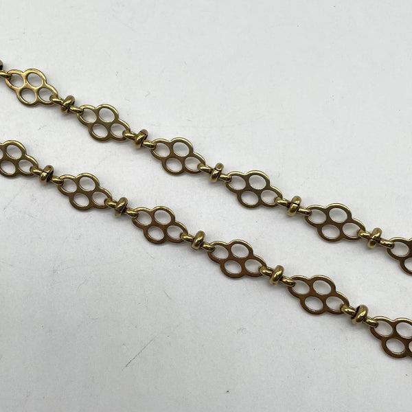 Retro Brass Flower Shape Chain - Rustic DIY Accessory Chain