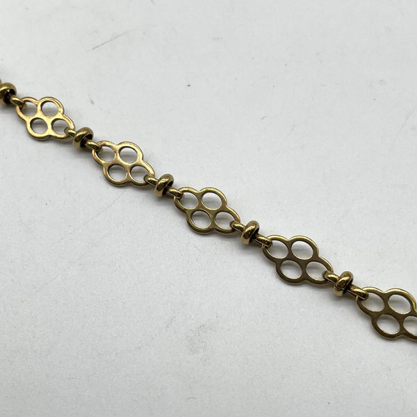 Retro Brass Flower Shape Chain - Rustic DIY Accessory Chain