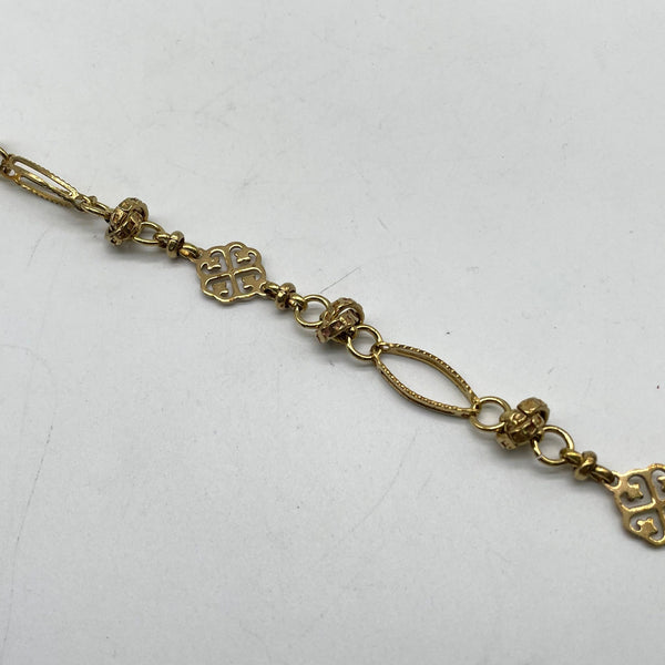 Bohemian Carved Metal Bracelet