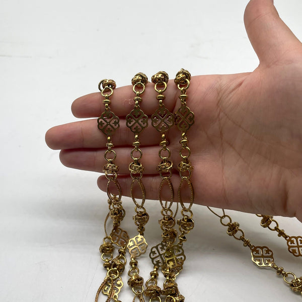 Bohemian Carved Metal Bracelet