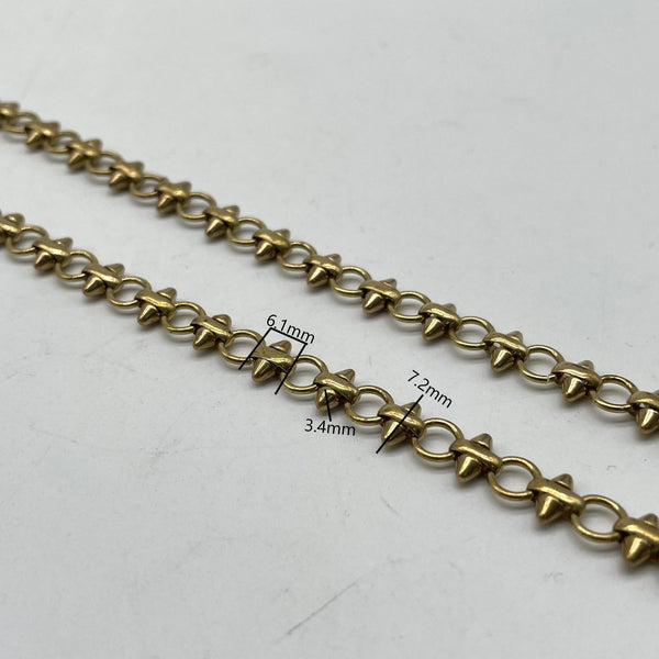 Antique Bronze Spike and O-Ring Chain - Punk Gothic Jewelry Making Chain