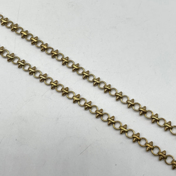 Antique Bronze Spike and O-Ring Chain - Punk Gothic Jewelry Making Chain