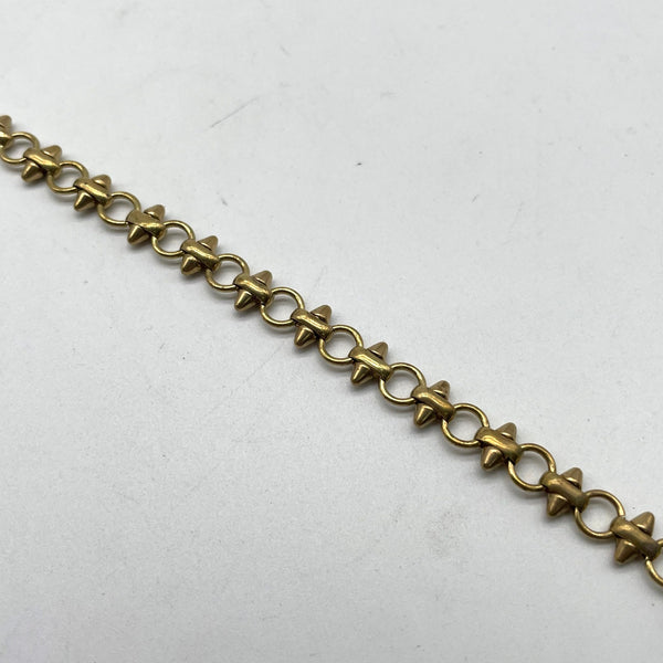 Antique Bronze Spike and O-Ring Chain - Punk Gothic Jewelry Making Chain