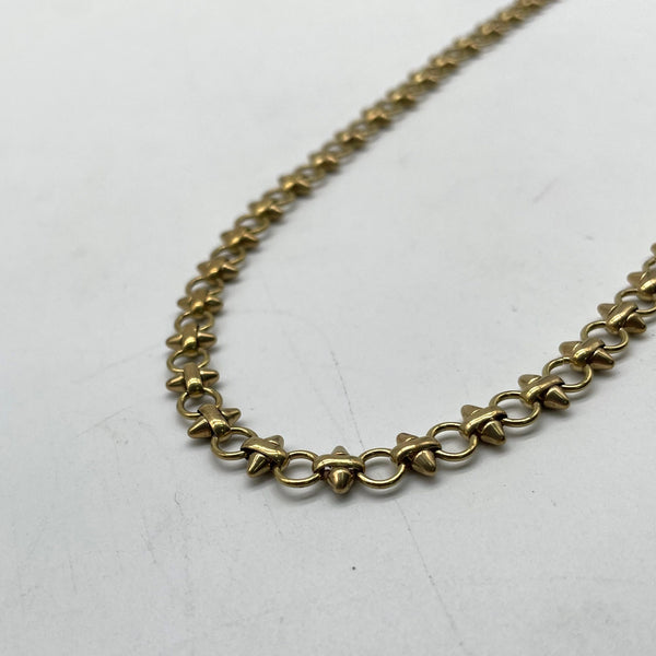 Antique Bronze Spike and O-Ring Chain - Punk Gothic Jewelry Making Chain