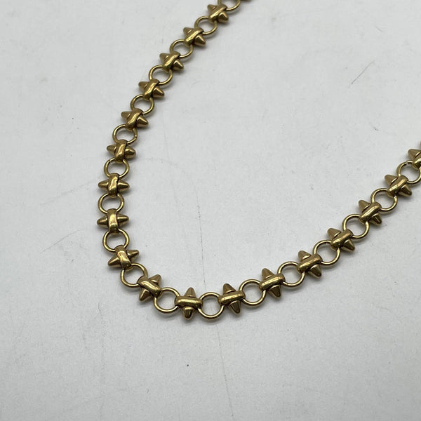 Antique Bronze Spike and O-Ring Chain - Punk Gothic Jewelry Making Chain
