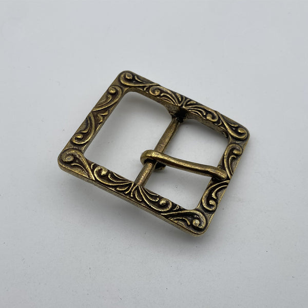 Brass Floral Buckle Tang Style Leather Belt Buckle Bag Fastener Hardwares