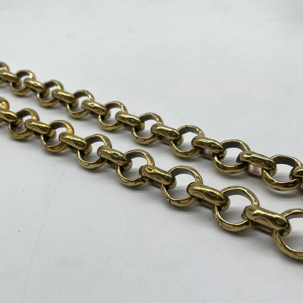 Vintage Brass Chunky Link Chain - Bold Statement Metal Chain for Jewelry Making