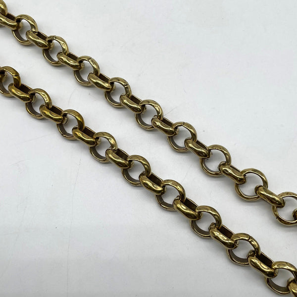 Vintage Brass Chunky Link Chain - Bold Statement Metal Chain for Jewelry Making