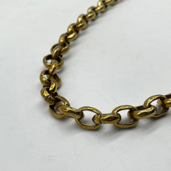 Vintage Brass Chunky Link Chain - Bold Statement Metal Chain for Jewelry Making