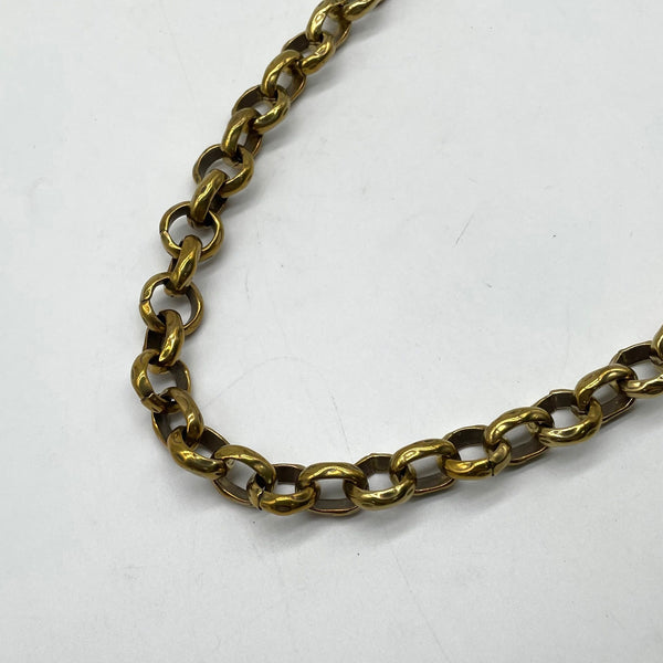 Vintage Brass Chunky Link Chain - Bold Statement Metal Chain for Jewelry Making