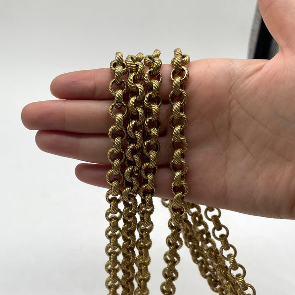 Twisted Vintage Gold Brass Chain