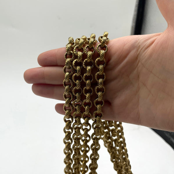 Twisted Vintage Gold Brass Chain