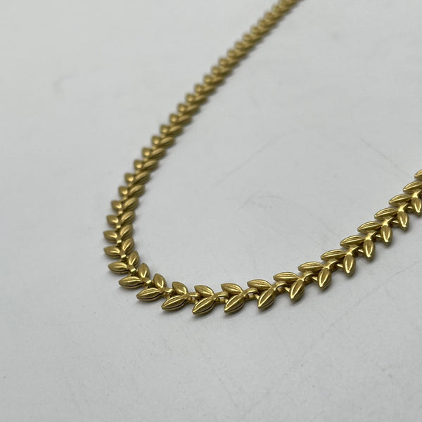 Botanical Leaf Brass Chain - Retro Gold-Tone Leaf Vine Chain for DIY Jewelry Supplies