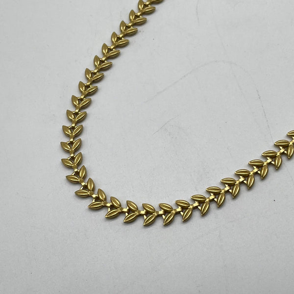 Botanical Leaf Brass Chain - Retro Gold-Tone Leaf Vine Chain for DIY Jewelry Supplies
