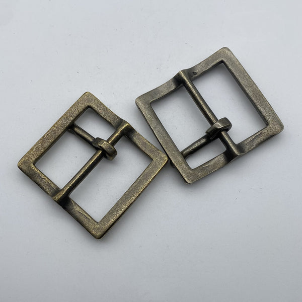 38.5mm Retro Copper Pin Buckle Leather Belt Buckles Stone Washed Finish