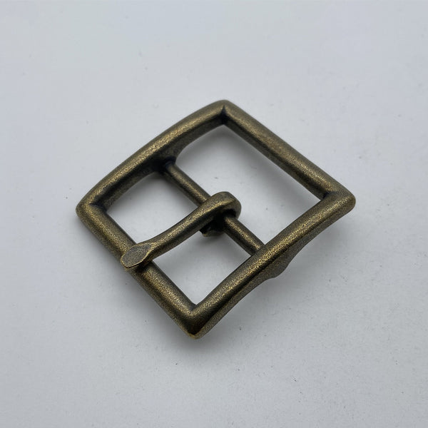 38.5mm Retro Copper Pin Buckle Leather Belt Buckles Stone Washed Finish
