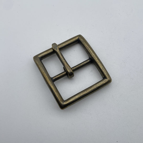 38.5mm Retro Copper Pin Buckle Leather Belt Buckles Stone Washed Finish