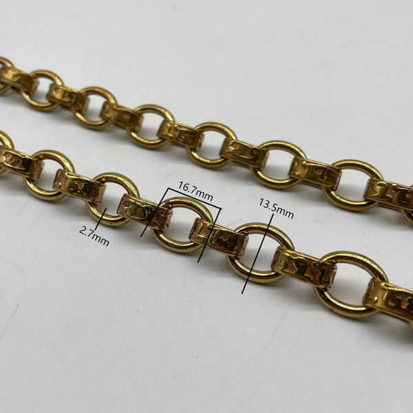 Gold Leather Chain Link - Bag Strap & Craft Accessory