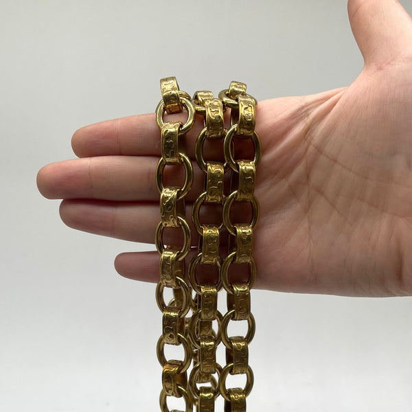 Gold Leather Chain Link - Bag Strap & Craft Accessory