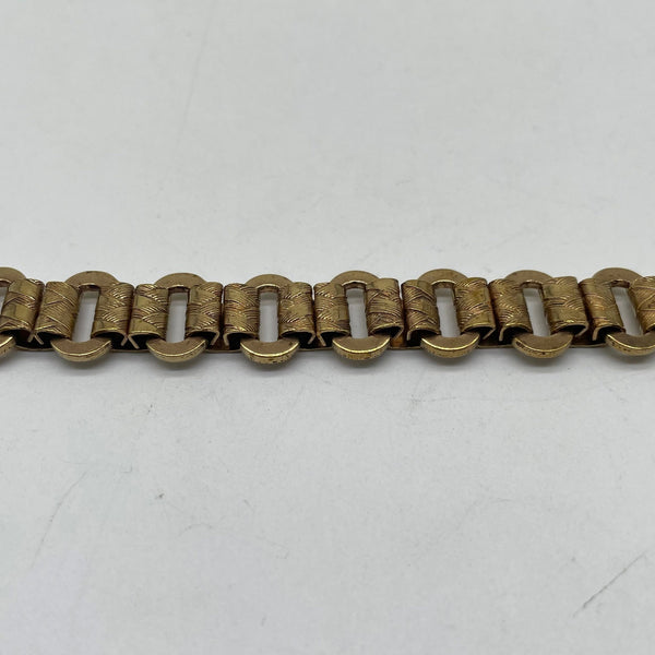 Antique Gold Engraved Metal Chain with Oval Links - DIY Accessory Chain