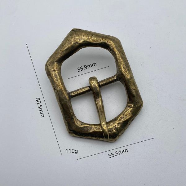 35mm Durable Copper Casted Buckle Handcrafted Leather Belt Buckle Retro Finish