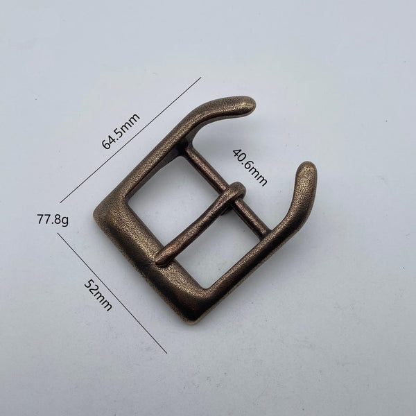 Red Copper Buckle Vintage Buckle Leather Belt Buckle