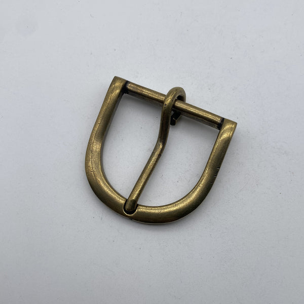 Bronze D Shape Buckle Women Men Leather Strap Buckle