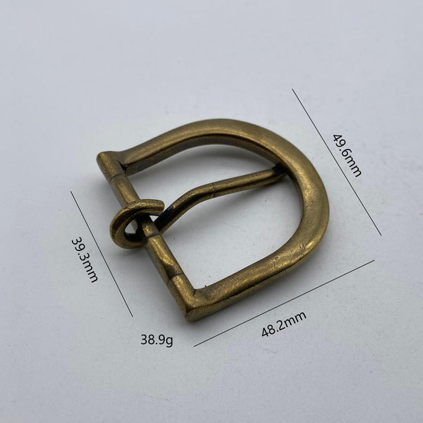 Bronze D Shape Buckle Women Men Leather Strap Buckle