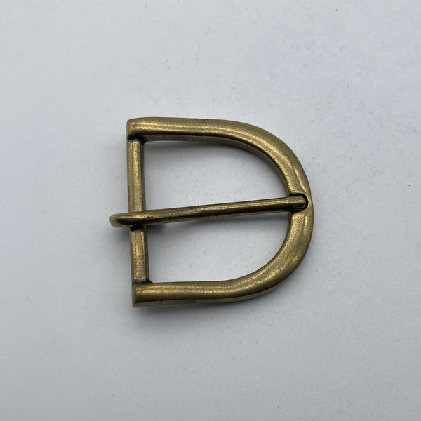 Bronze D Shape Buckle Women Men Leather Strap Buckle