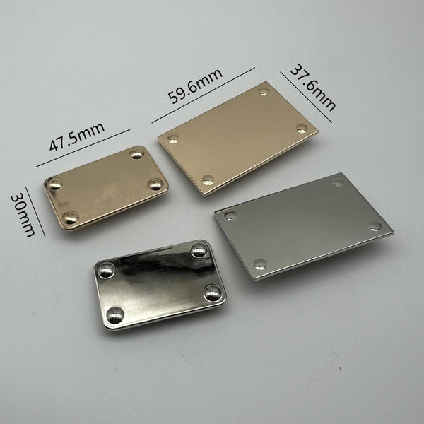 Premium Bag Label Luggage Tag Silver/Light Gold Leather Backpack Labels