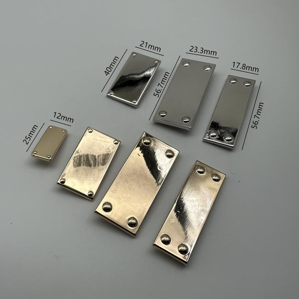 Premium Bag Label Luggage Tag Silver/Light Gold Leather Backpack Labels