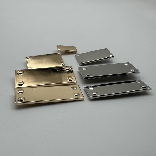 Premium Bag Label Luggage Tag Silver/Light Gold Leather Backpack Labels